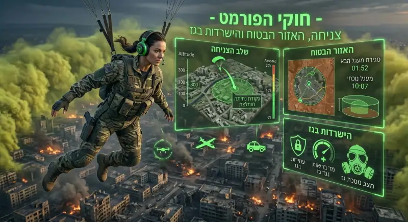 חוקי הפורמט - צניחה, האזור הבטוח (Safe Zone) והישרדות בגז